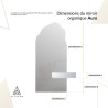 Miroir de forme irrégulière avec découpe d'armoire et éclairage - AURO 1 LED