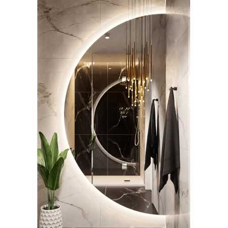 Ronde badkamerspiegel afgeschuinde kant met verlichting - CAPELLA LED afgeschuinde kant