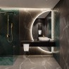 Halfronde badkamerspiegel in twee delen met verlichting - DOPPIO LED II