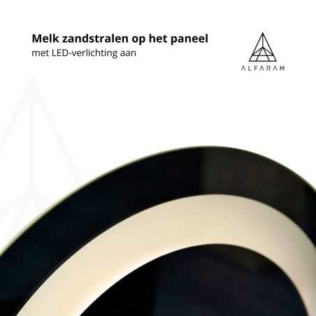 Halfronde badkamerspiegel in twee delen met verlichting - DOPPIO LED II