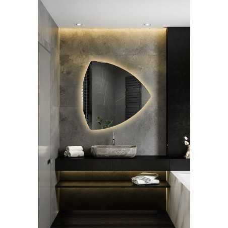 Driehoekige badkamerspiegel met verlichting - KARO LED