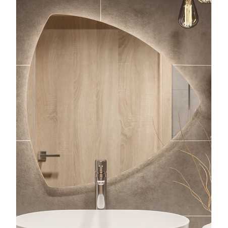 Driehoekige badkamerspiegel met verlichting - KARO LED