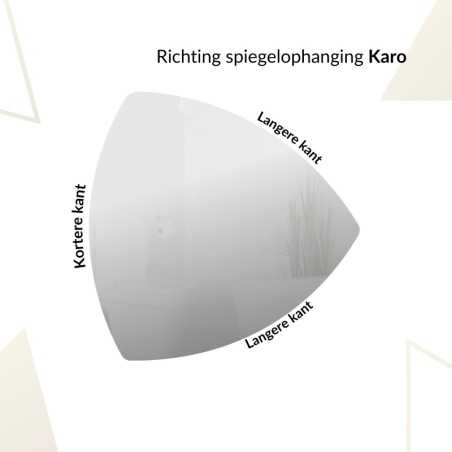 Driehoekige badkamerspiegel met verlichting - KARO LED