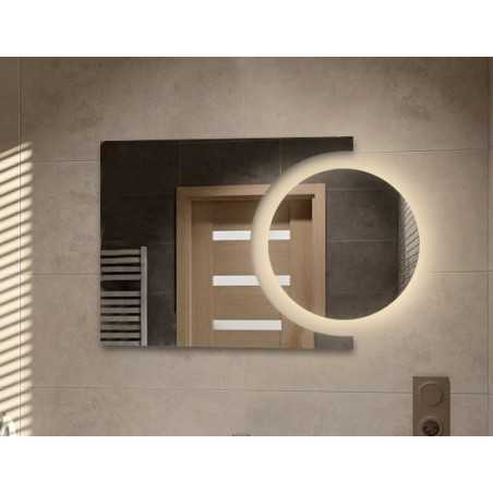 Set van cirkel en komeet badkamerspiegels met verlichting - KOSMIK LED