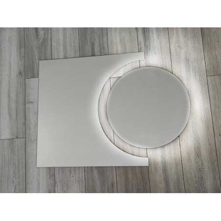 Set van cirkel en komeet badkamerspiegels met verlichting - KOSMIK LED