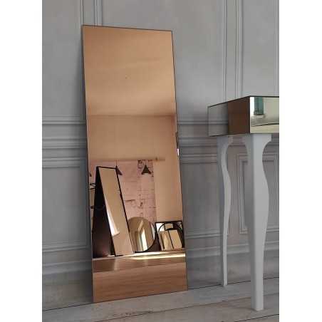 Miroir rectangulaire en cuivre avec panneau décoratif - DECO sur mesure
