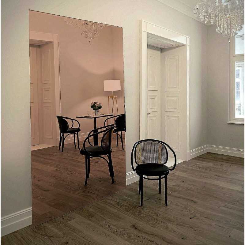 Miroir rectangulaire en cuivre avec panneau décoratif - DECO sur mesure