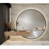 Miroir led rond sur mesure avec découpe pour armoire dans un cadre en mdf - ORFEUSZ LED