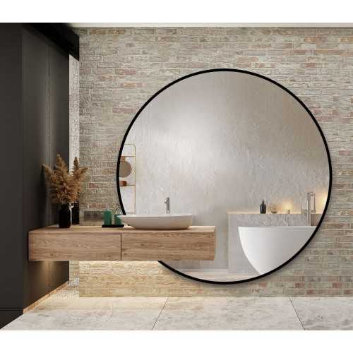 Miroir rond sur mesure avec découpe d'armoire dans un cadre en mdf - ORFEUSZ