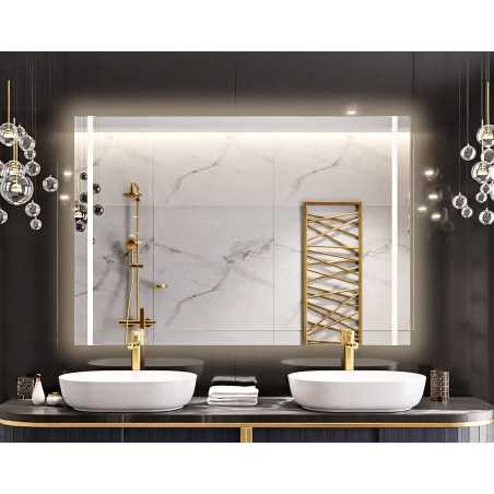 Rechthoekige badkamerspiegel met verlichting - FLAWIA LED