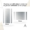 Rechthoekige badkamerspiegel met verlichting - FLAWIA LED