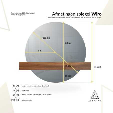 Ronde badkamerspiegel in twee delen - WIRO
