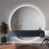 Ronde badkamerspiegel in twee delen met WIRO LED verlichting