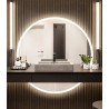 Ronde badkamerspiegel in twee delen met verlichting WIRO LED II