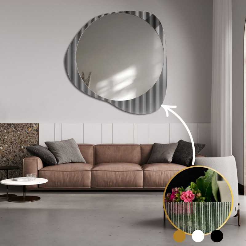 Decoratieve spiegel op ornamentglas Estriado – LUXORA ELEGRA