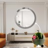 Decoratieve ronde spiegel op ornamentglas Visiosun Classic – LUXORA GLIMMER