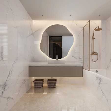 Organisch gevormde spiegel met verlichting - CYRKON LED