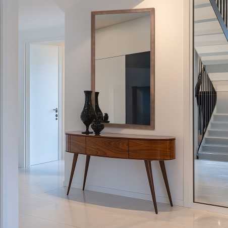 Miroir avec cadre en bois brun – 4505001
