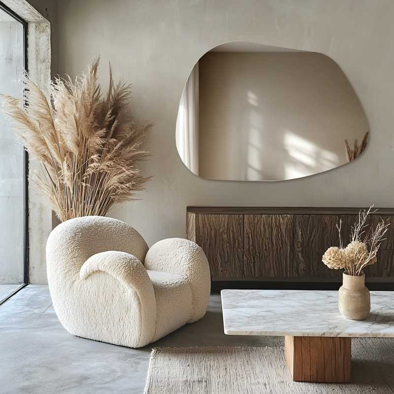 Miroir décoratif de forme organique - BAZALT