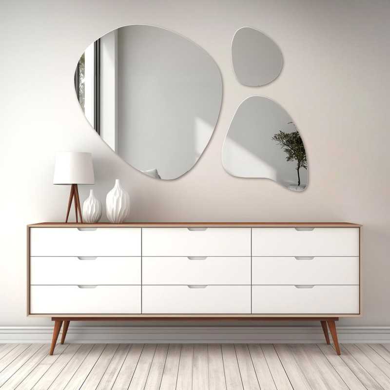 Set de trois miroirs de forme irrégulière - FLORA