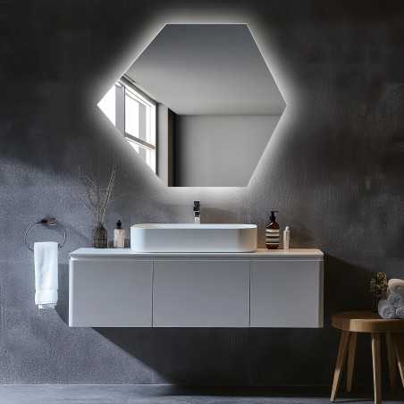 Miroir de forme géométrique avec éclairage - GEOME LED