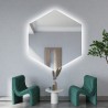 Miroir de forme géométrique avec éclairage - HEXA LED
