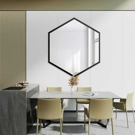Miroir de forme géométrique dans un cadre - HEXA IN A FRAME
