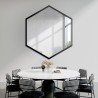 Miroir de forme géométrique dans un cadre - HEXA IN A FRAME
