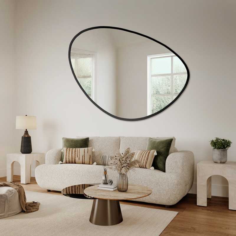 Miroir de forme irrégulière dans un cadre - OBSYDIAN DANS UN CADRE