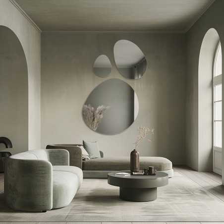 Set de trois miroirs décoratifs de forme organique - OPALIT