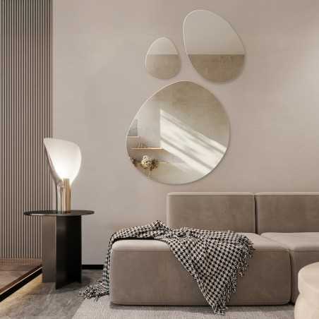 Set de trois miroirs décoratifs de forme organique - OPALIT