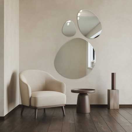 Set de trois miroirs décoratifs de forme organique - OPALIT