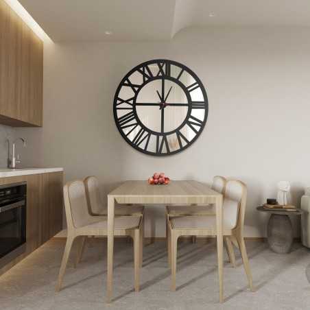 Loft spiegel wandklok - ORES - lijstkleur naar keuze