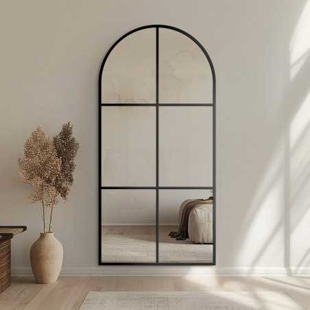 Miroir Loft avec meneaux en MDF - ROMEO - couleur du cadre au choix