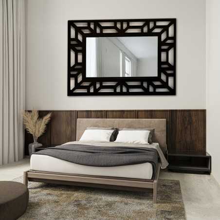 Miroir dans un cadre décoratif ajouré en MDF - ROZEL - couleur du cadre au choix