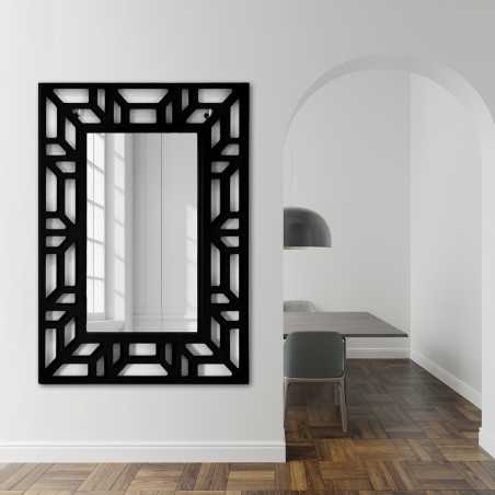 Miroir dans un cadre décoratif ajouré en MDF - ROZEL - couleur du cadre au choix