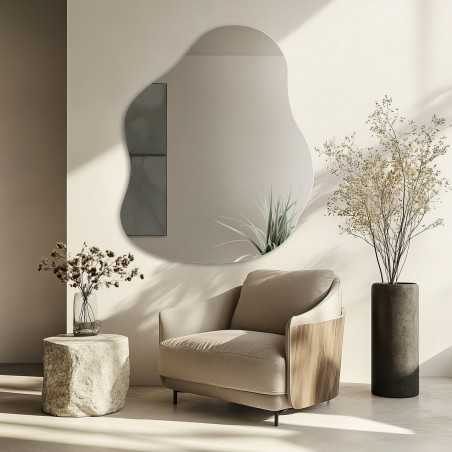 Decoratieve spiegel met organische vorm - STONE