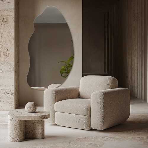 Decoratieve spiegel met organische vorm - TOPAZ