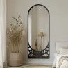 Halfovale spiegel met opengewerkt MDF-decor – VERONELLE ARDELLA 80x200