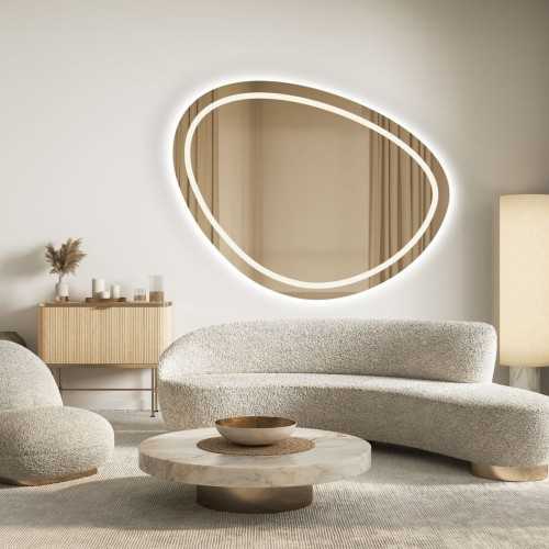 Miroir de salle de bain de forme irrégulière - OBSYDIAN LED II