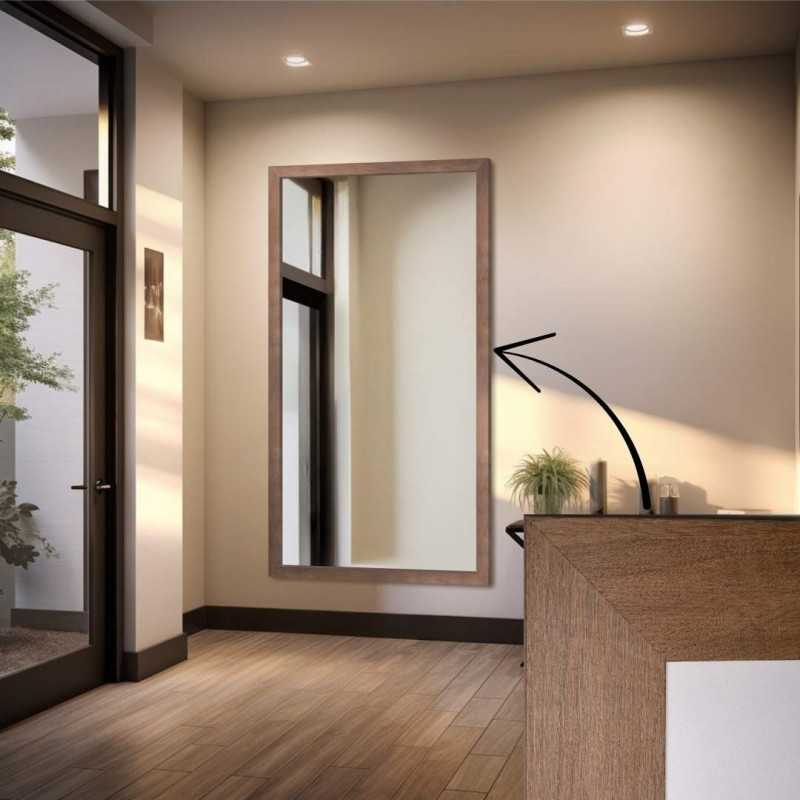 Miroir avec cadre en bois brun – 4505001 Miroir avec cadre en bois brun – 4505001