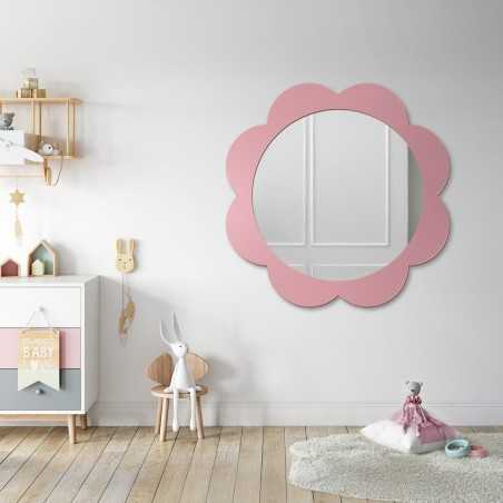 Decoratieve wandspiegel voor een kind in mdf lijst - BLOEMETJE