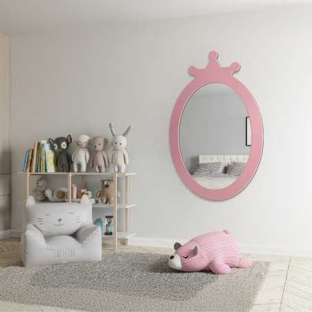 Miroir mural décoratif pour enfant dans un cadre en mdf - PRINCESSE