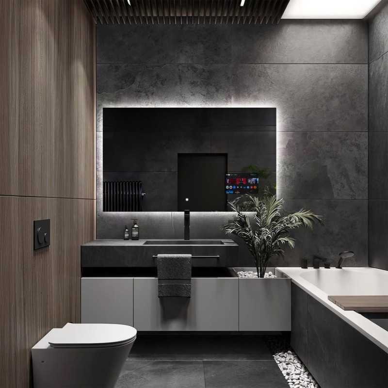 Miroir intelligent pour salle de bain avec éclairage - AGIS SMART LED