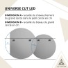 Set ronde dubbelgeslepen spiegels met verlichting - UNIVERSE CUT LED II