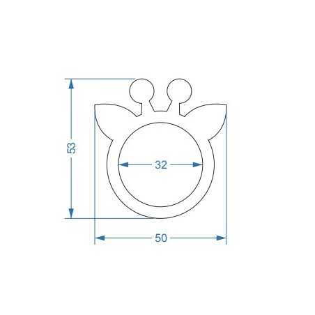 Miroir mural décoratif enfant dans un cadre en mdf - GIRAFE