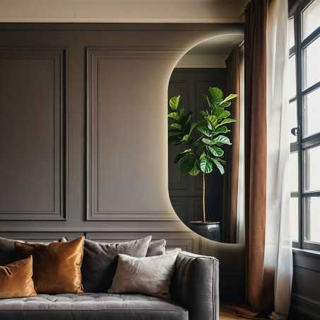 Miroir de forme irrégulière avec éclairage - NOE LED