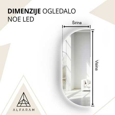 Spiegel met onregelmatige vorm en verlichting - NOE LED