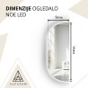 Spiegel met onregelmatige vorm en verlichting - NOE LED