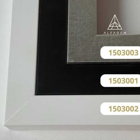 Miroir dans un cadre noir avec éclairage - 1503 LED - couleur du cadre au choix